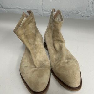 Via Spiga Tan Suede Ankle Boots